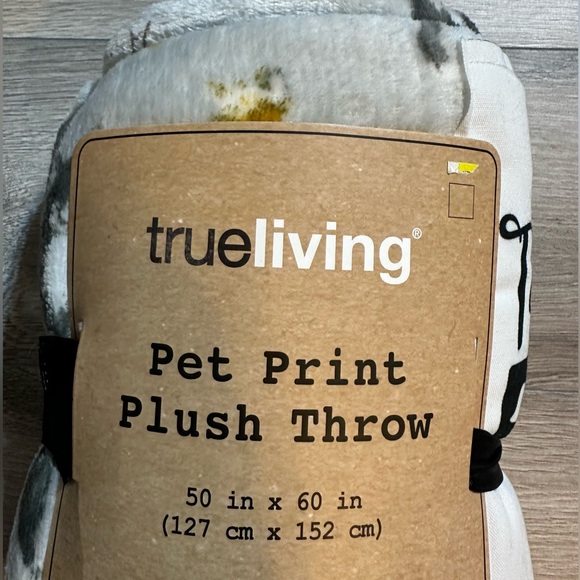 “Talk To The Paw”  Cat Printed Plush Throw  50” x 60” - Picture 3 of 6